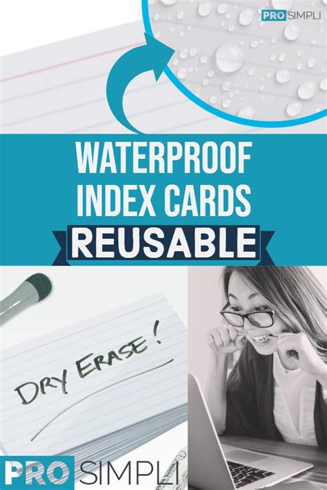 waterproof index cards.